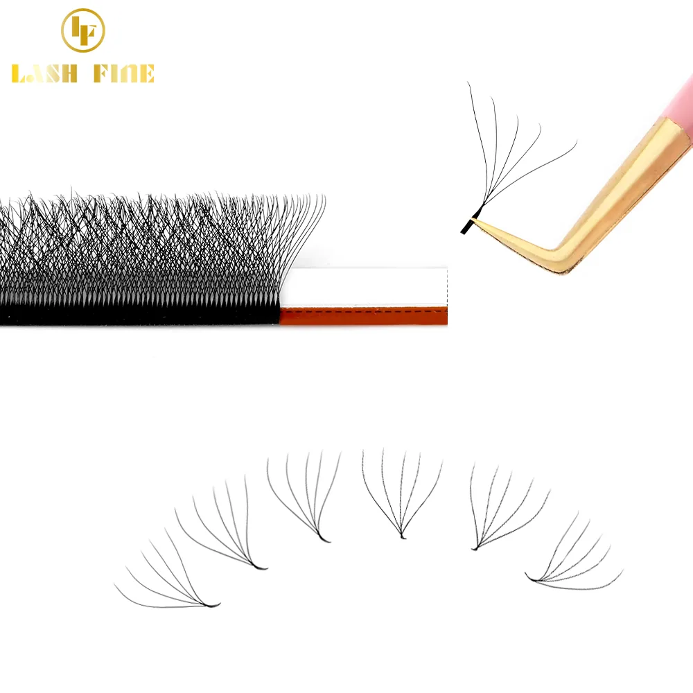 5D clover pre-made volume fan lash extension tray
